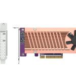 QNAP Dual M.2 22110/2280 Pcie (gen3 X 4) Nvme Ssd Expansion Card. Pcie And Lanes: Pcie Gen3 X 8. Low-profile Flat And Full-height Brackets Are Also Included (QM2-2P-384A)