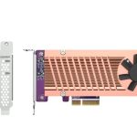 QNAP Dual M.2 Pcie Ssd Expansion Card; Supports Up To Two M.2 2280/22110 Formfactor M.2 Pcie (gen3 X4) Ssds; Pcie Gen3 X4 Host Interface; Low-profile Bracket Pre-loa (QM2-2P-344A)