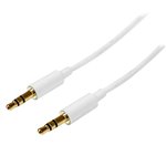 StarTech.com MU2MMMSWH – Audio Cable, 2m, Male to Male, White