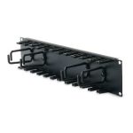 Horizontal Cable Organizer 2U w/cable fi