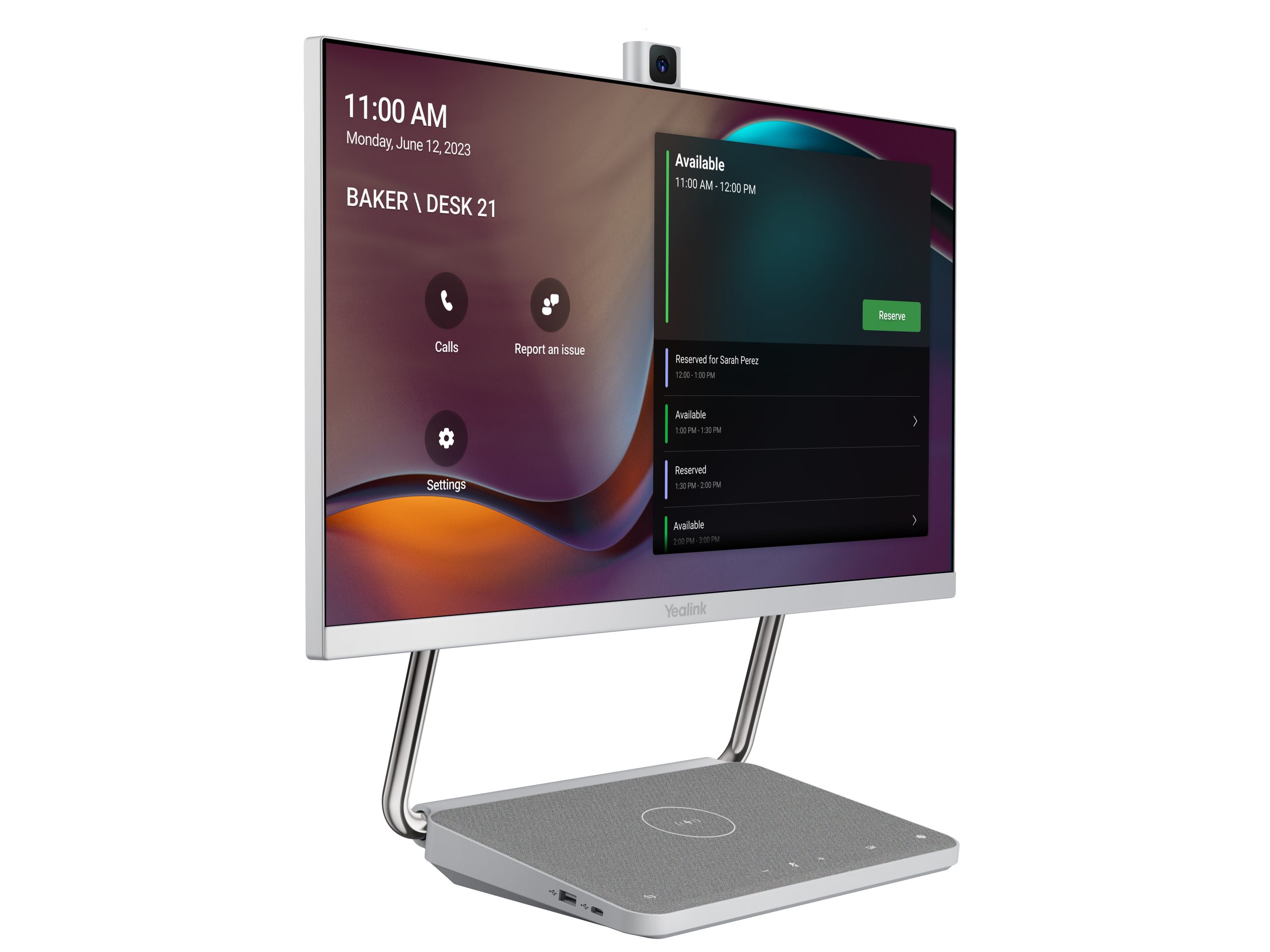 YEALINK DESKVISION A24 24" TEAMS COLLAB TOUCH DISPLAY, 4K CAMERA, MIC, SPKR, 2YR
