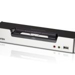 Aten Desktop Kvmp Switch 2 Port Dual Display Dvi Dual Link W/ Audio, 2x Custom Kvm Cables Included, 2x Usb Port, Selection Via Front Panel (CS1642A-AT-U)