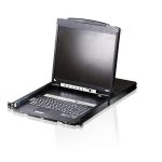 Aten Rackmount Kvm Switch Dual Rail 8 Port Vga Ps/2-usb W/ 19′ Lcd Display, 2x Custom Kvm Cables Included, 1280×1024@75hz Display, Led Illumination (CL5808N-ATA-AU)