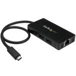 3 Port USB 3.0 Hub with USB-C and GbE