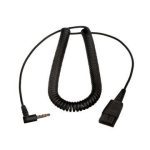 Jabra Pc Cord, Qd To 1×3.5mm, Coiled, 2 Meters (8800-01-102)