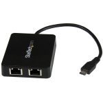 DUAL USB-C TO GBE ADAPTER W/ USB PORT
