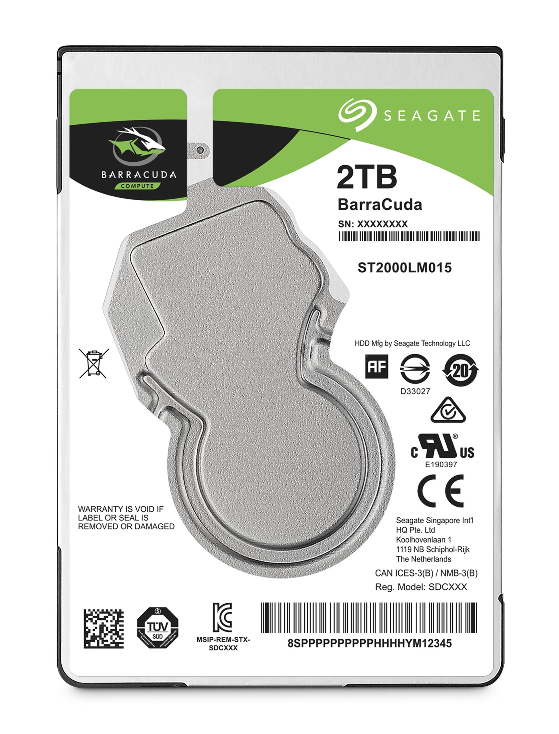 SEAGATE BARRACUDA INTERNAL 2TB, 2.5" SATA HARD DRIVE, 2YR WTY