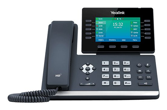 YEALINK (SIP-T54W) 16 LINE IP PHONE WITH HANDSET,BLUETOOTH AND WIFI,4.3" LCD SCREEN