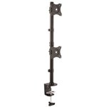 StarTech.com ARMDUALV – Dual Monitor Mount, Adjustable Arm, Black
