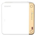 QNAP TS-462-4G 4-Bay desktop NAS, Intel® Celeron® N4505 dual-core, 4 GB DDR4 onboard not expandable, 4 x 3.5'/2.5' SATA 6Gb/s drive bays, 2 x M.2 2280