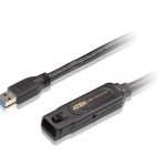 Aten Usb 3.1 Gen 1 10m Extender Cable With Ac Adapter, Support 5 Gbps Data-rate, Daisy-chain Up To 50m, Unique Locker Head Design (UE3310-AT-U)