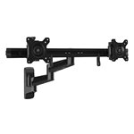 StarTech.com ARMDUALWALL – Dual Monitor Mount, Wall-Mounted, Adjustable Arm