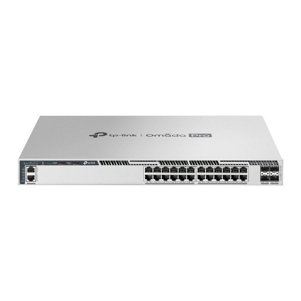 TP-LINK OMADA PRO 24-PORT MANAGED 2.5G L3 SWITCH, 2.5G POE++(24), SFP28(4), 1440W, 1U, 5YR