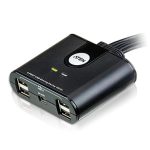Aten Peripheral Switch 4×4 Usb 2.0, 4x Pc, 4x Usb 2.0 Ports, Remote Port Selector, Plug And Play, Hot Pluggable (US424-AT)