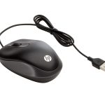HP USB Wired USB-A Travel Mouse 1000 dpi 3xbutton Multi-OS Windows 7/8/10/11 Chrome OS Android Black 1YR WTY