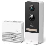 TP-Link Tapo D230S1 Smart Battery Video Doorbell, 2K 5MP Live View, Colour Night Vision, Water & Dust Resistant IP64