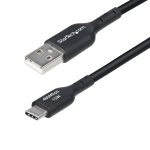 3m USB-A to USB-C Charging Cable Black