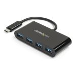 StarTech HB30C4AB – USB-C Interface Hub, 4-Port USB, Compact Design