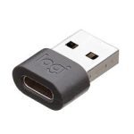 Logitech Logitech Zone Wired Usb-c To A Adapter – Graphite – Usb – N/a – Ww – Usb A Adapte (989-000982)