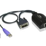 Aten Kvm Cable Adapter With Rj45 To Dvi, Usb For Kh, Kl, Km And Kn Series (KA7166-AX)