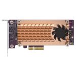 QNAP Dual M.2 22110/2280 Sata Ssd Expansion Card (pcie Gen2 X2), Low-profile Bracket Pre-loaded, Low-profile Flat And Full-height Are Bundled (QM2-2S-220A)