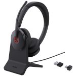YEALINK WIRELESS (BH74) MS STEREO BT ANC HEADSET, CHARGESTAND, BT51, BLACK, C TO A ADAPTER