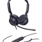 YEALINK WIRED (UH42) MS STEREOHEADSET,LEATHER CUSHIONS,NOISECANCELLING MIC,C TO A ADAPTER