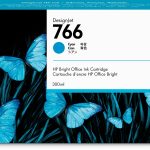 HP 766 300ml Cyan DesignJet Ink Cartridge Print Head P2V89A
