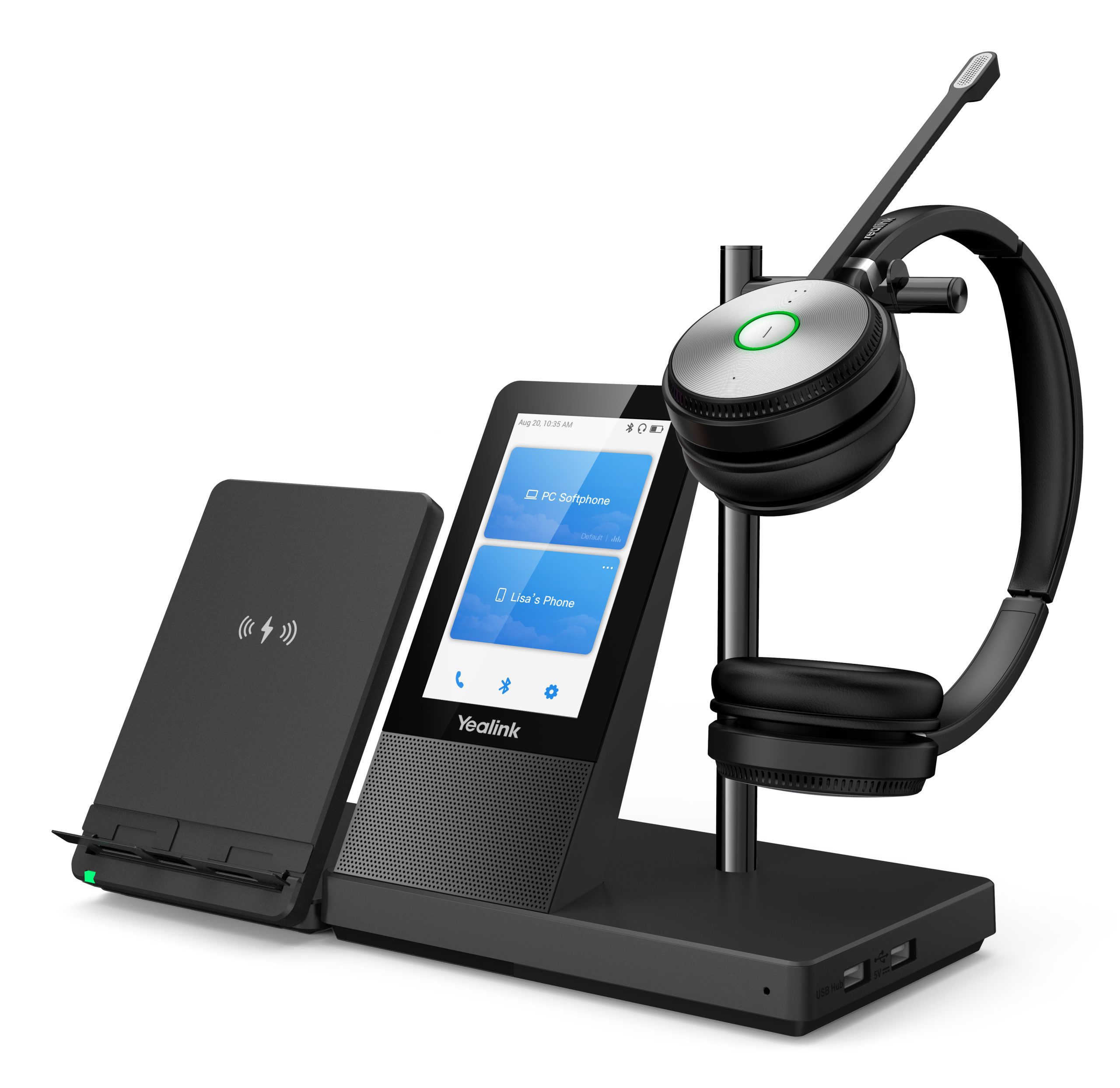 YEALINK DECT WIRELESS (WH66) UC DUAL HEADSET , 4" TOUCH SCREEN BASE , SPEAKERPHONE
