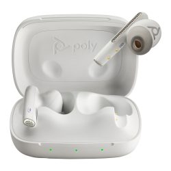 Poly Voyager Free 60 UC M White Sand Earbuds with BT700 USB-C Adapter and Basic Charge Case 7Y8L6AA
