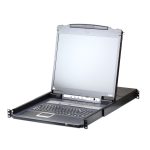 Aten Rackmount Kvm Switch Over Ip Single Rail 16 Port Vga Ps/2-usb W/ 19′ Lcd Display, 2x Custom Kvm Cables, 1280×1024@75hz Display, Led Illumination (CL5716IN-ATA-AU)