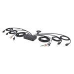 2-Port Dual-Monitor Cable KVM Switch