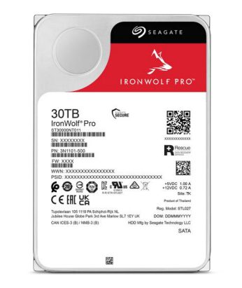 SEAGATE IRONWOLF PRO NAS 30TB, 3.5" SATA HARD DRIVE, 5YR WTY