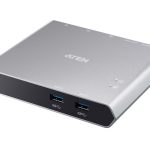 Aten Sharing Switch 2x2 USB-C, 2x Devices, 2x USB 3.2 Gen2 Ports, Power Passthrough, Remote Port Selector, Plug and Play