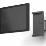 KENSINGTON UNIVERSAL TABLET HOLDER, FITS UP TO 13" TABLETS, WALL MOUNT CLAMP, SILVER
