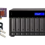 QNAP TL-D800S 8-bay desktop SATA JBOD expansion unit with a QXP-800eS-A1164 PCIe SATA host card and 2 SFF-8088 to SFF-8088 SAS/SATA 6Gb/2 Years WTY