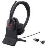 YEALINK WIRELESS (BH74) UC STEREO BT ANC HEADSET, CHARGESTAND, BT51, BLACK, C TO A ADAPTER