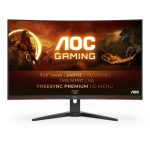 AOC 31.5' Curved Monitor (C32G2ZE) – FHD 240Hz VA, 0.5ms, 1500R curve, 123% sRGB, DP 1.2, HDMI 2.0, Delta E<2, tilt adjustable, 3000:1 contrast