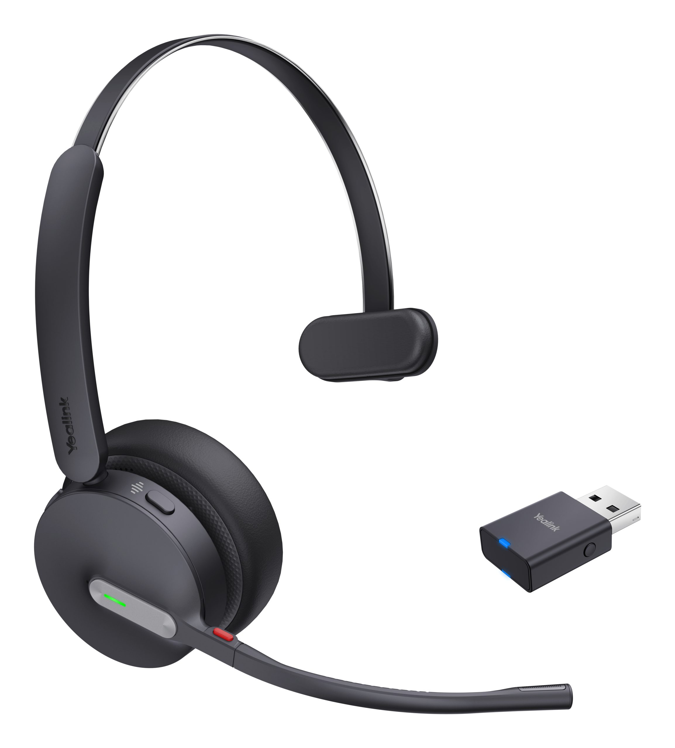 YEALINK BLUETOOTH DECT (WH64) UC MONO HYBRID HEADSET, WDD60 DECT DONGLE, NO BASE STATION