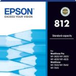 Epson 812 Standard Durabrite Ultra Cyan Ink – Wf-3820,wf-3825,wf-4830,wf-4835,wf-7830,wf-7840,w (C13T05D292)