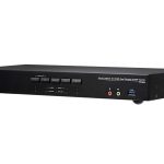 Aten Desktop Kvmp Switch 4 Port Dual Display 4k Hdmi W/ Audio, Cables Included, 2x Usb Port, Selection Via Front Panel (CS1844-AT-U)