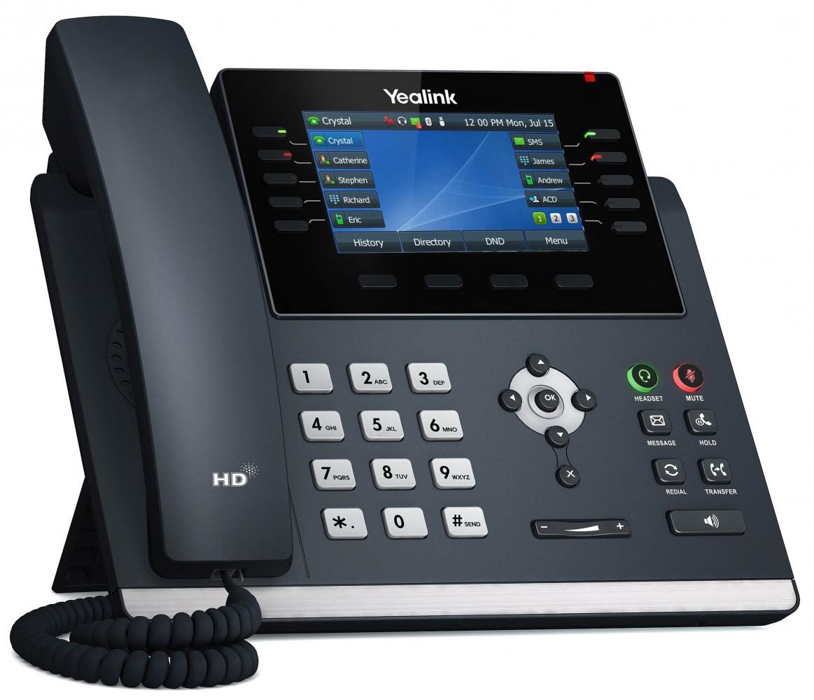 YEALINK (SIP-T46U) 16 LINE IP PHONE WITH HANDSET, 4.3" LCD SCREEN