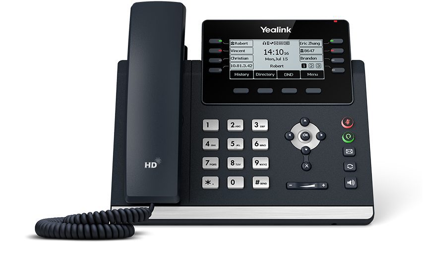 YEALINK (SIP-T43U) 12 LINE IP PHONE WITH HANDSET, 3.7" LCD SCREEN