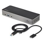StarTech.com DK31C3HDPD – Laptop Dock, USB-C, Dual 4K UHD, RJ-45