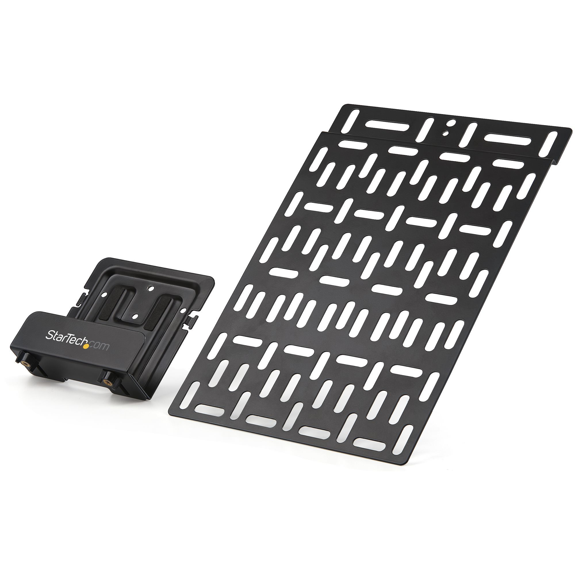 Universal TV mount caddy for media devic