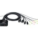 Aten 2 Port Usb 4k @60hz Hdmi Cable Kvm Switch With Remote Port Selector (CS22H-AT)