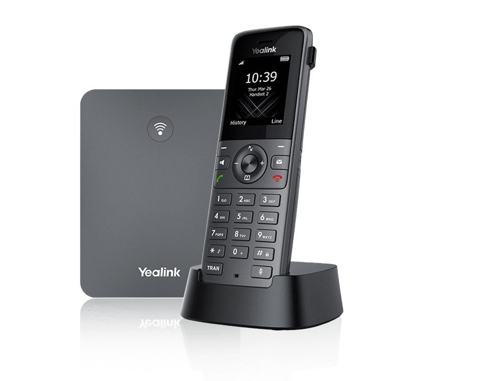 YEALINK (W73P) HIGH PERFORMANCE DECT IP PHONE SYSTEM W/HANDSET & BASE STATION,1.8" SCREEN
