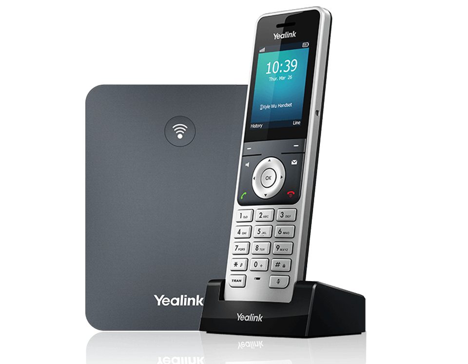 YEALINK (W76P) HIGH PERFORMANCE DECT IP PHONE SYSTEM W/HANDSET & BASE STATION,2.4" SCREEN