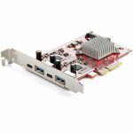 4-Port USB PCIe Card - 10Gbps 2x USB-C 2