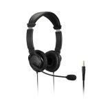 KENSINGTON CLASSIC 3.5MM HEADSET WITH MIC AND VOLUME CONTROL, 1YR